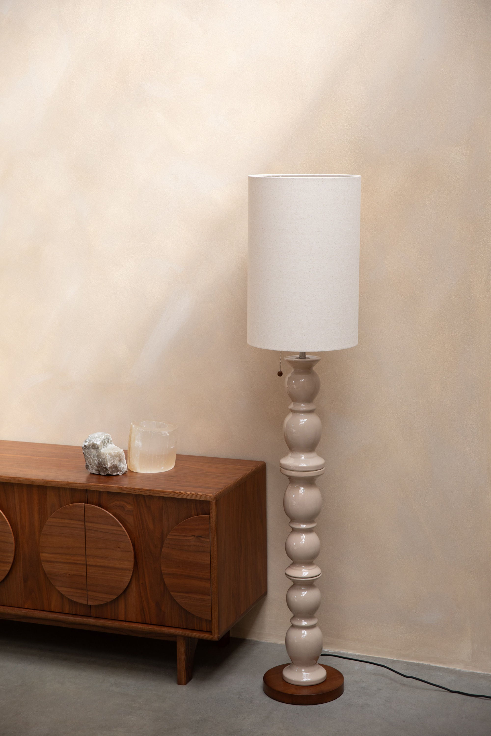 Zuiver Brew Cream Gloss Ceramic Floor Lamp